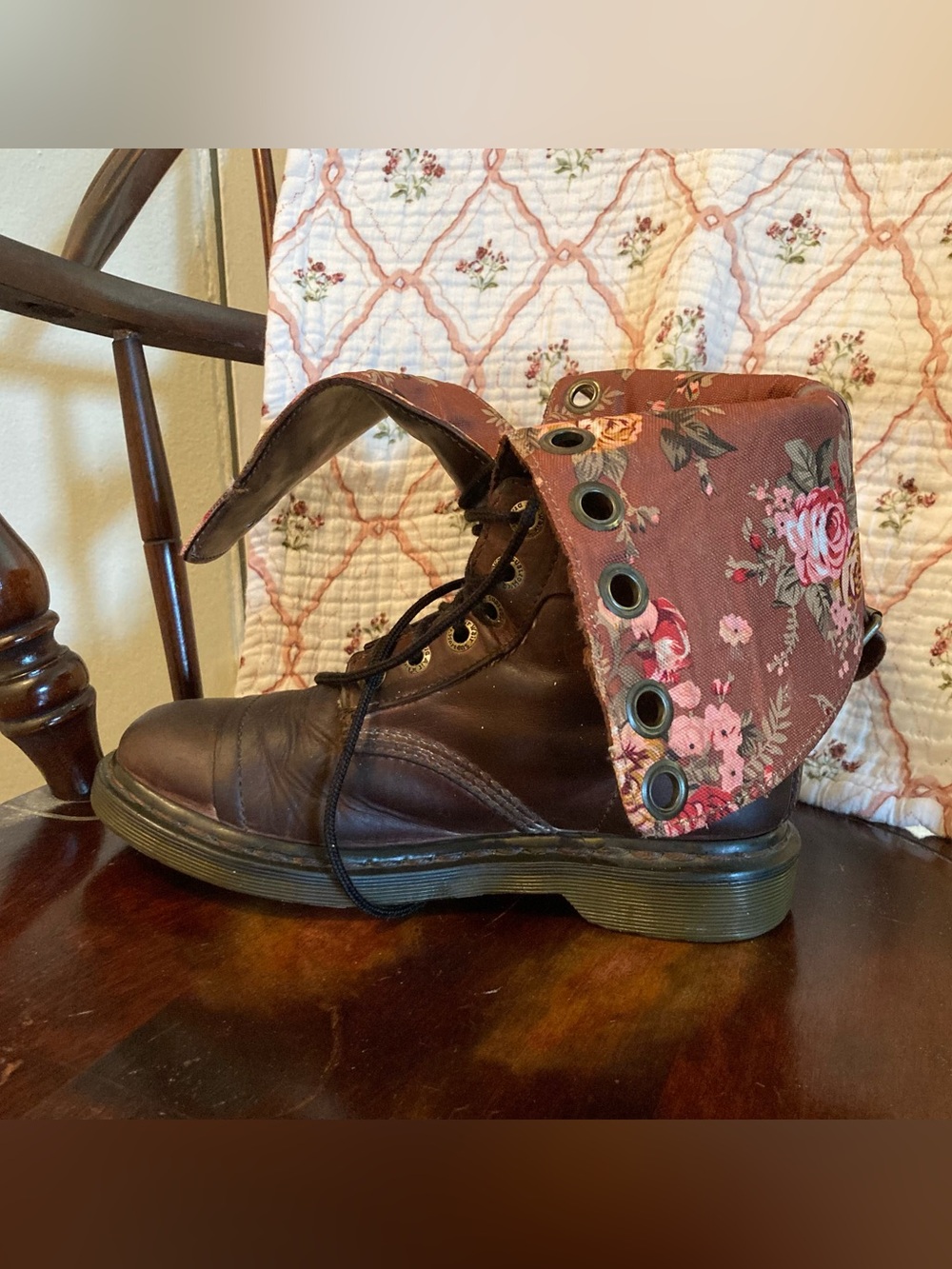 Dr Martens Brown Triumph Mid-Calf Lace-Up Boots - Picture 9 of 15